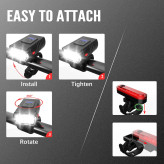 چراغ دوچرخه EILIOC. مدلKO2/KX3-B. Bicycle Light