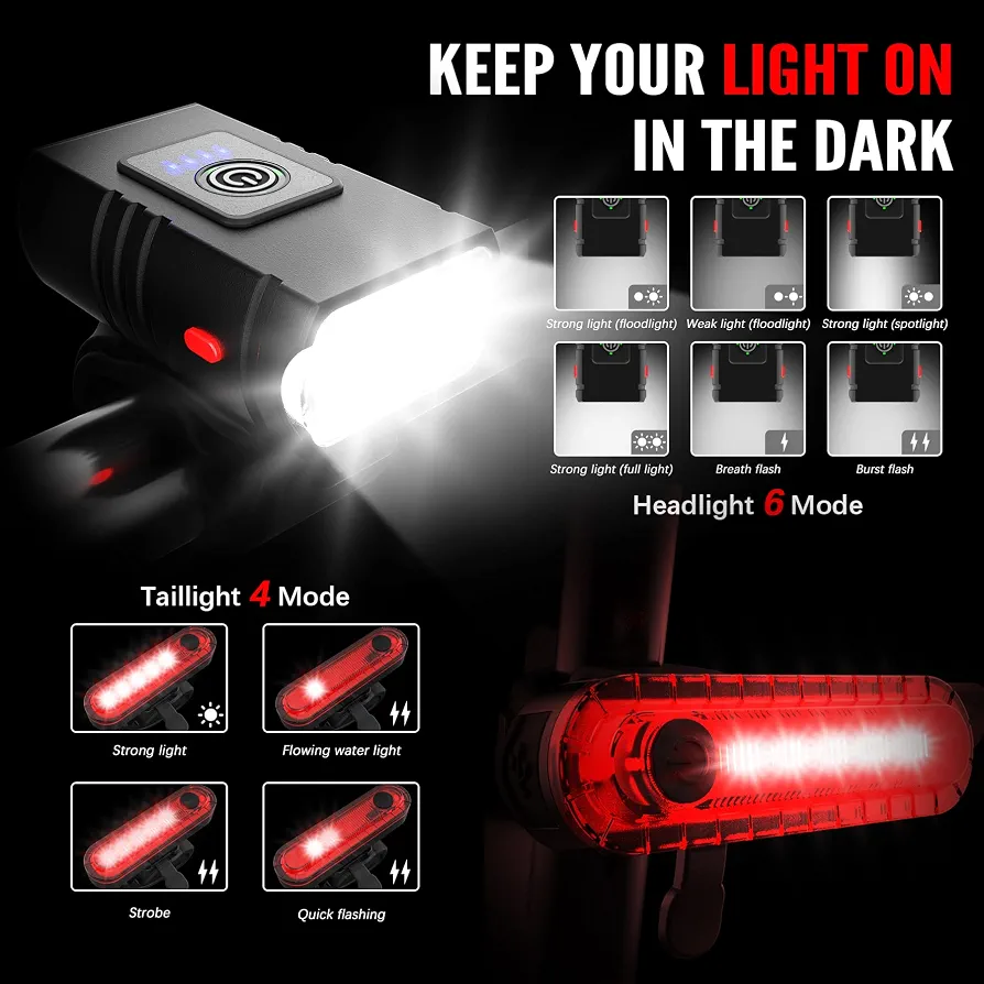 چراغ دوچرخه EILIOC. مدلKO2/KX3-B. Bicycle Light