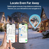 ردیاب بلوتوث هوشمند ردیاب کلید، کیف، چمدان و پاسپورت سازگار با.item Finder. BFADEHA Apple Find My