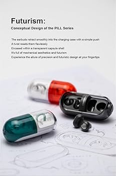 هدفون بلوتوثی MOONDROP Pill هدفون با بلوتوث 6.0، صدای Hi-Fi و حذف نویزMD_OWS_003 AI