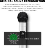 میکروفون بیسیم LZHIOs | میکروفون کارائوکه بلوتوثی دو عددی با گیرنده شارژی و برد ۵۰ متر Professional Wireless Microphone