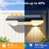 چراغ خورشیدی دیواری ۴ عددی EVXFG | چراغ حصار و باغچه ضدآب با شارژخورشیدی Solar step lights HS_1836