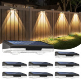 چراغ خورشیدی دیواری ۴ عددی EVXFG | چراغ حصار و باغچه ضدآب با شارژخورشیدی Solar step lights HS_1836