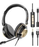 هدست کامپیوتر Vantek 882F USB هدست سیمی USB با میکروفون حذف نویز برای تماس و آموزش آنلاین