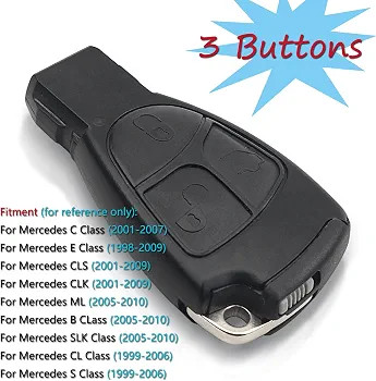 ریموت کلید یدک Heart Horse 433MHz مخصوص خودروهای مرسدس بنز C-Class، E-Class، B-Class، ML، S، CLK
