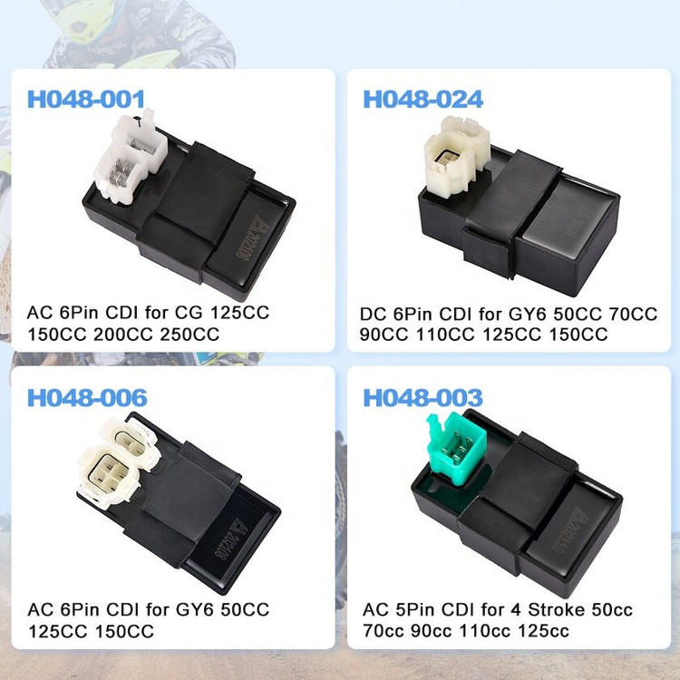 ترانزیتور موتور سیکلت GOOFIT 6-Pin AC CDI | یونیت جرقهزنی 6 پین برای موتورهای GY6