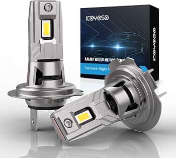 لامپ LED خودرو KOYOSO. H7 . 120 وات، 32000 لومن، نور سفید 6500K، بسته 2 عددی