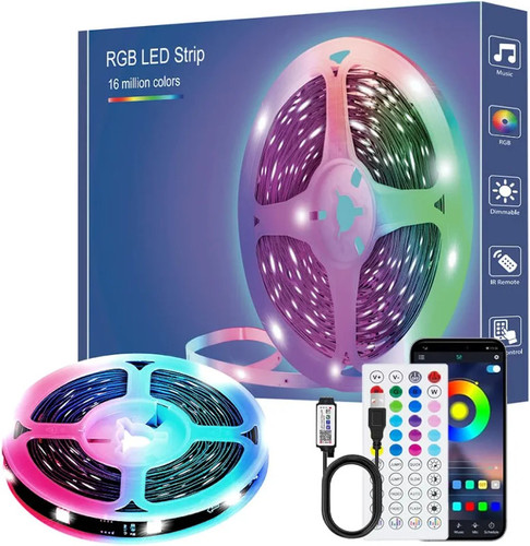 ریسه LED. KANTUTOE هوشمند 15 متری نوار نور RGB با کنترل اپلیکیشن، ریموت و همگامسازی با موسیقی مدلSSG_104