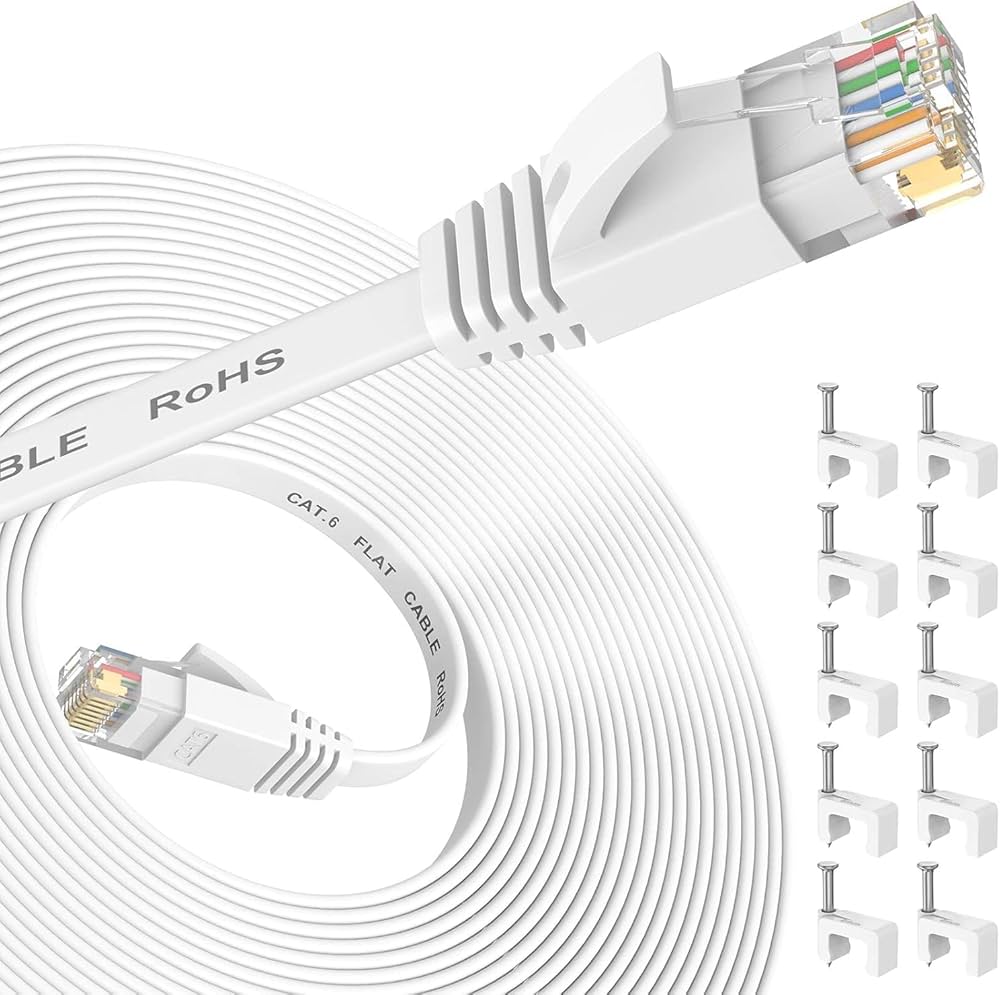 کابل شبکه Ethernet هشت متری سفید  کابل LAN مناسب مودم، روتر و تجهیزات شبکه
