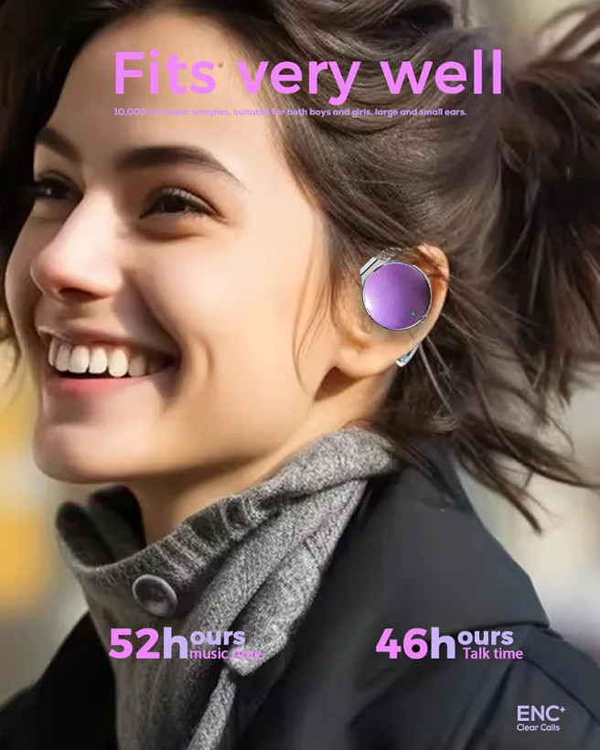 هدفون روگوشی ورزشی Micool بلوتوث 5.4، طراحی Open-Ear، حذف نویز و ضد آب مدل BT-XEASY