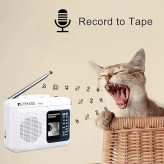 پخشکننده کاست و رادیو Retekess TR606 قابل حمل، ضبط صدا