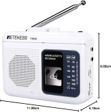 پخشکننده کاست و رادیو Retekess TR606 قابل حمل، ضبط صدا