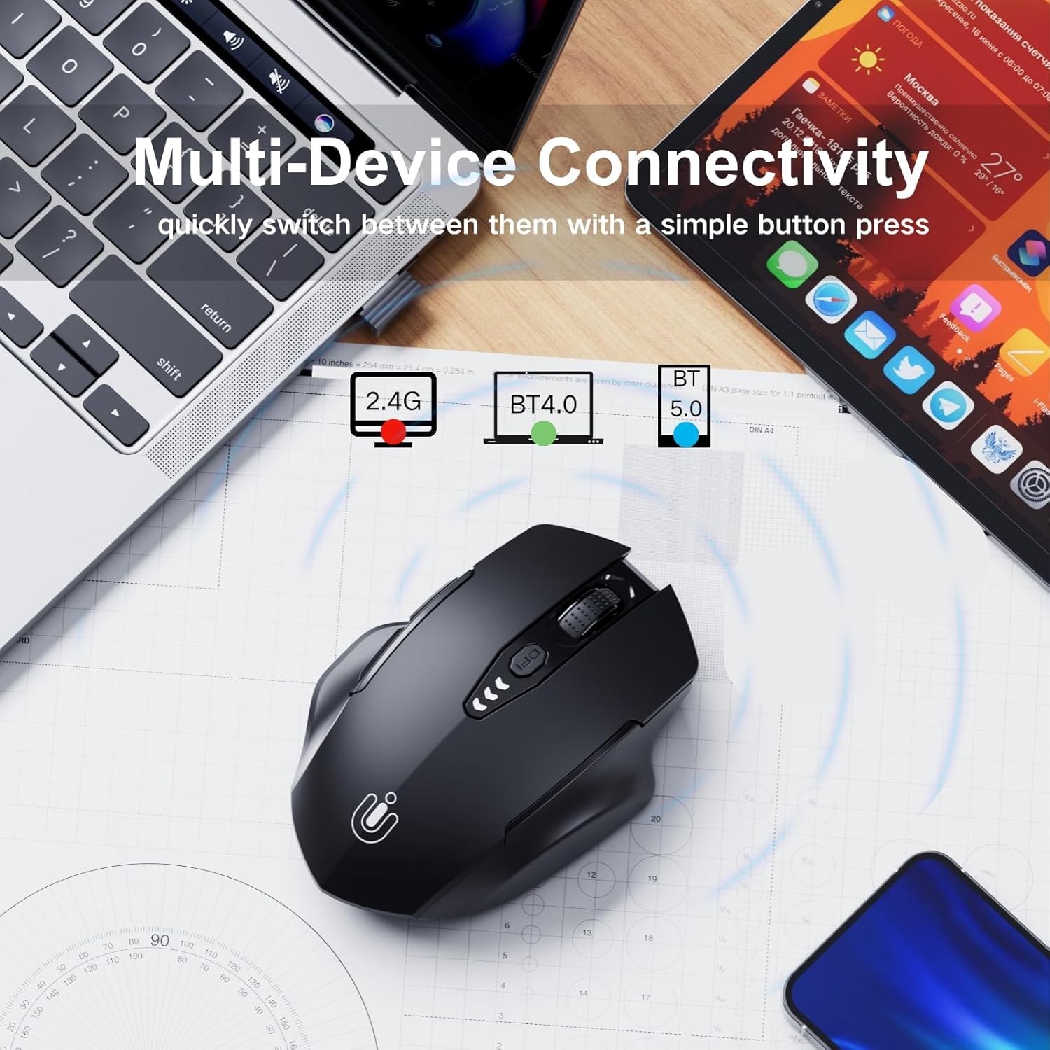 موس بلوتوث Uineer-U6p سهحالته