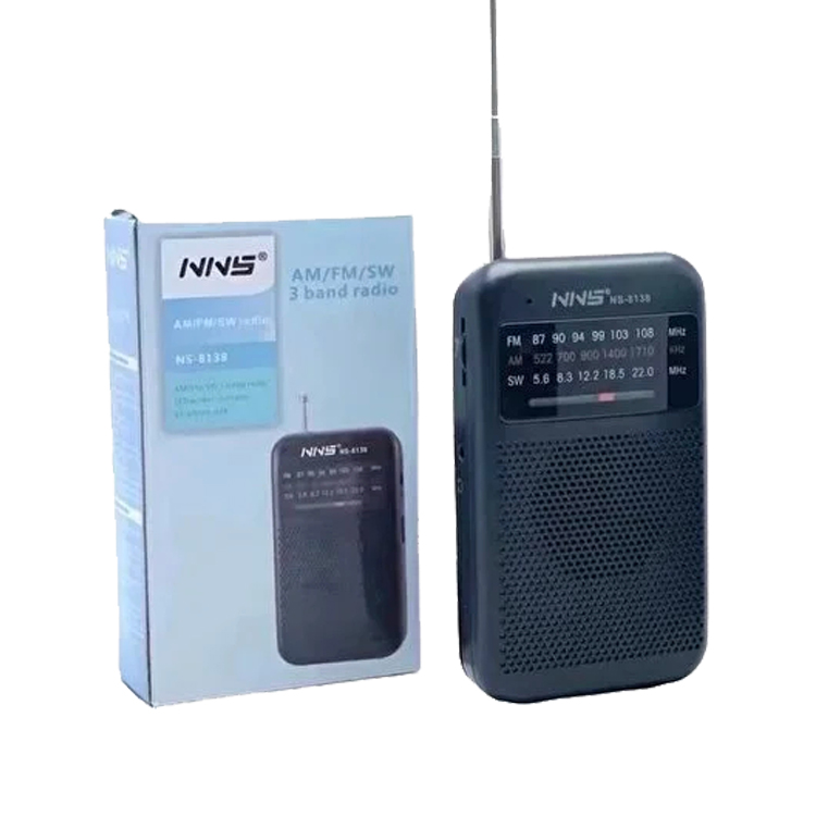 رادیو جیبی NNS NS-8138 سه‌باند AM/FM/SW با باتری