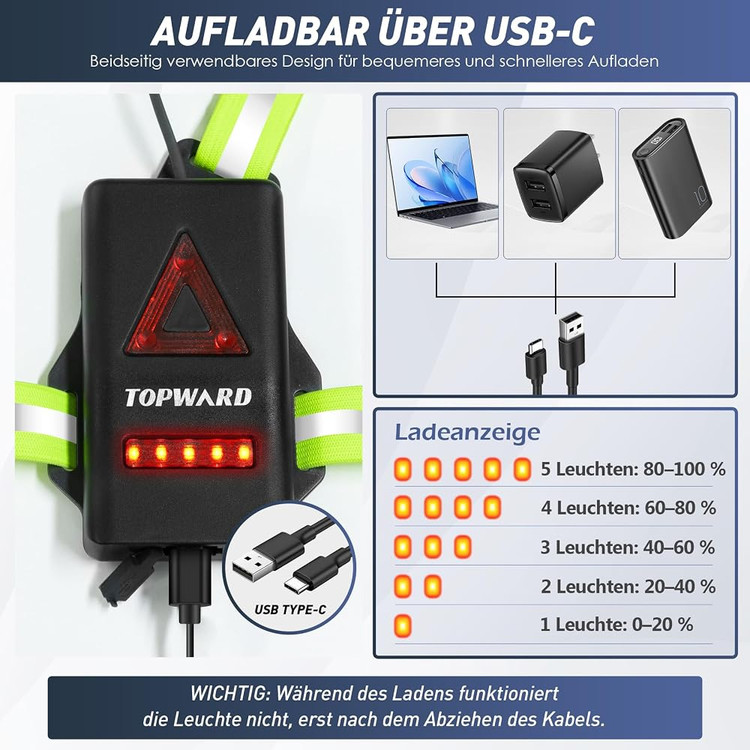 کمربند دویدن شارژی Topward_TW_5508کمربند ورزشی قابل تنظیم و شبتاب