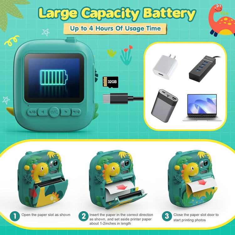دوربین چاپ فوری کودک CAMCLID مدل ET-7