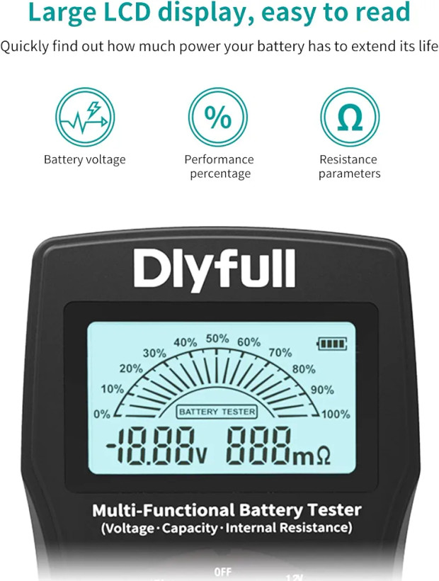 تستر باتری DLYFULL B3