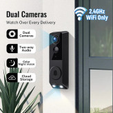 زنگ درب تصویری هوشمند GlowPop مدل G50 با دوربین دوگانه 1080p