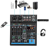 میکسر صوتی Depusheng M4کارت صدا ۴ کاناله USB و Bluetooth