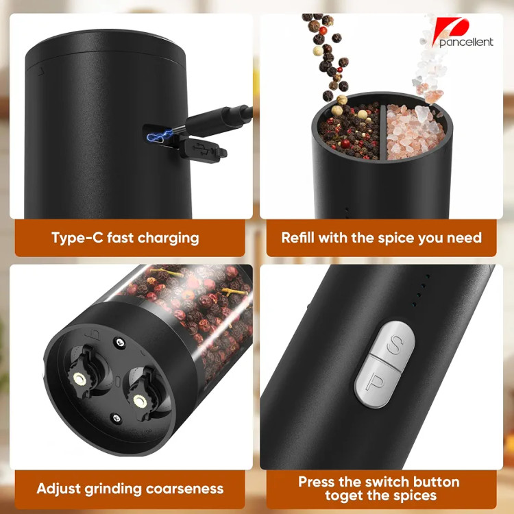 آسیاب نمک و فلفل برقی شارژی Y8 Electric Salt Pepper Grinder