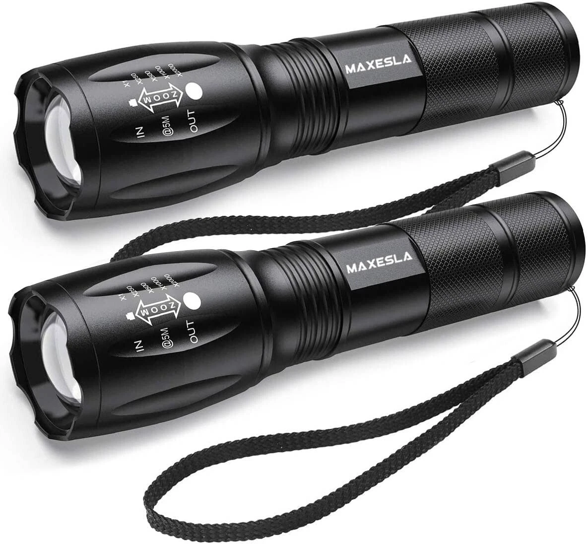 چراغ‌قوه LED زوم‌دار Maxesla _R5_T6مدل 2 Pack