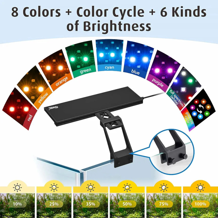 چراغ LED آکواریوم Hygger مدل Clip-On Full Spectrum