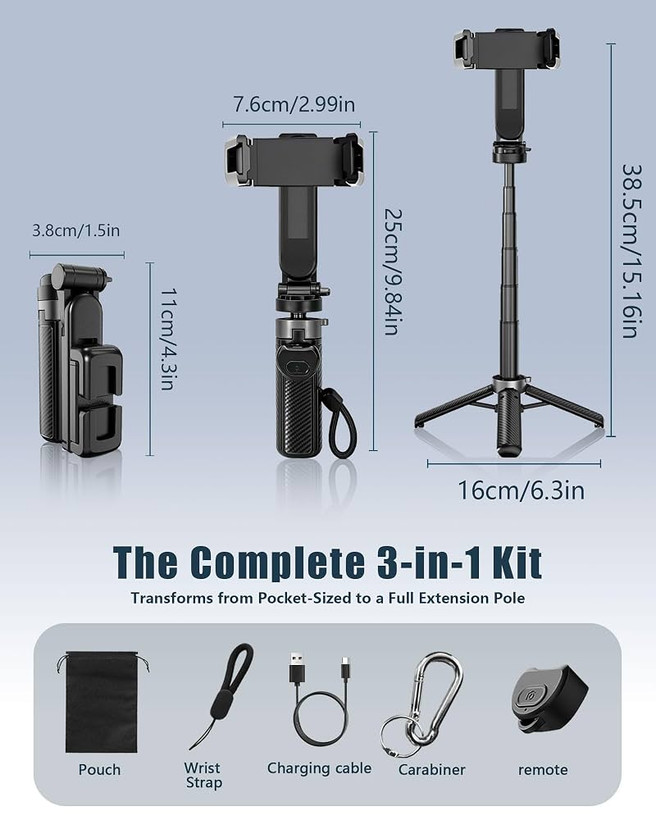 سهپایه و گریپ جیبی T20 POCKET GRIP TRIPOD همراهی جمعوجور برای عکاسی و فیلمبرداری