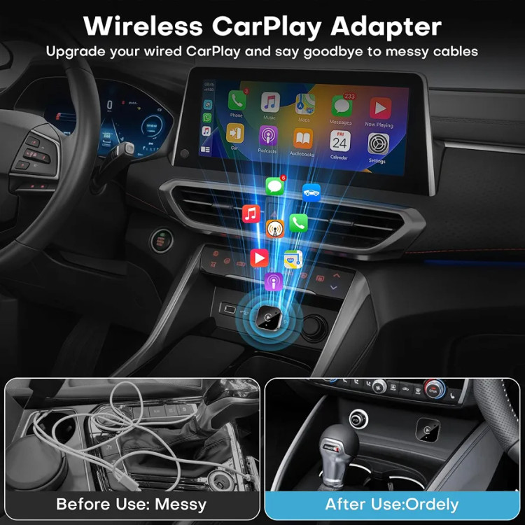 آداپتور CarPlay بیسیم 2 IN10A Wired to Wireless Carplay/Android Auto