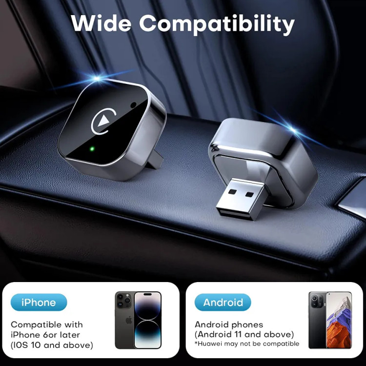 آداپتور CarPlay بیسیم 2 IN10A Wired to Wireless Carplay/Android Auto