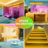 ریسه 10متری LED RGB هوشمند KSIPZE نورپردازی رنگارنگ برای اتاق و دکوراسیون با کنترل از راه دورLED Strip Lihgt Model Number: ST51_K2410