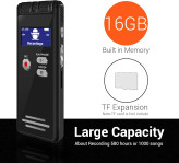 ظبت کننده صدای دیجیتال اصلی 16 گیگابایت حافظه داخلی وه تا 64GB رم کاربردی برای ثبت صدا